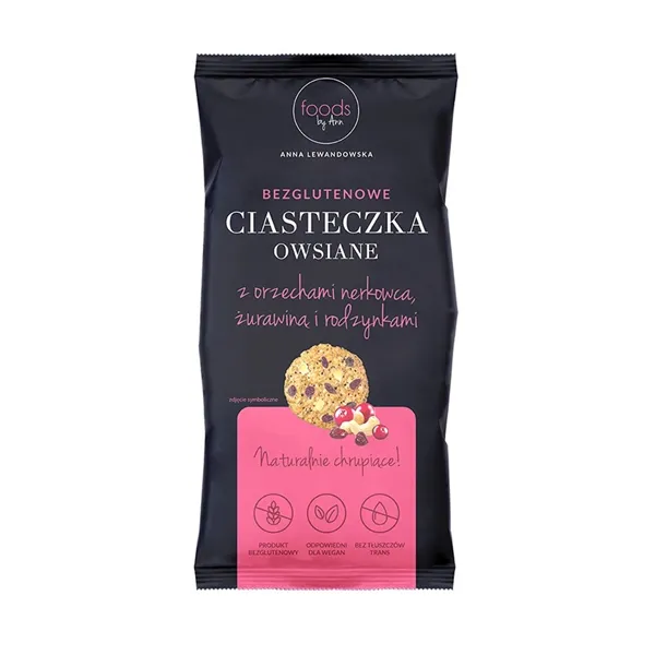 Gluten Free Oat Cookies with Cashews, Cranberries and Raisins - 6 x 100g