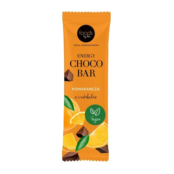 Energy Choco Bar, Orange with Chocolate Coating - 15 x 35g