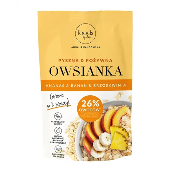 Kaurapuuro, ananas & banaani & persikka - 50g