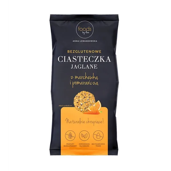 Безглютеновое просяное печенье с морковью и апельсином - 6 x 100 г