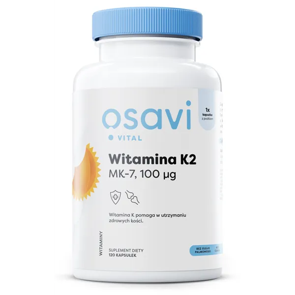 Witamina K2 MK-7, 100mcg - 120 softgels