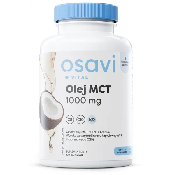 Olej MCT, 1000mg - 120 softgels