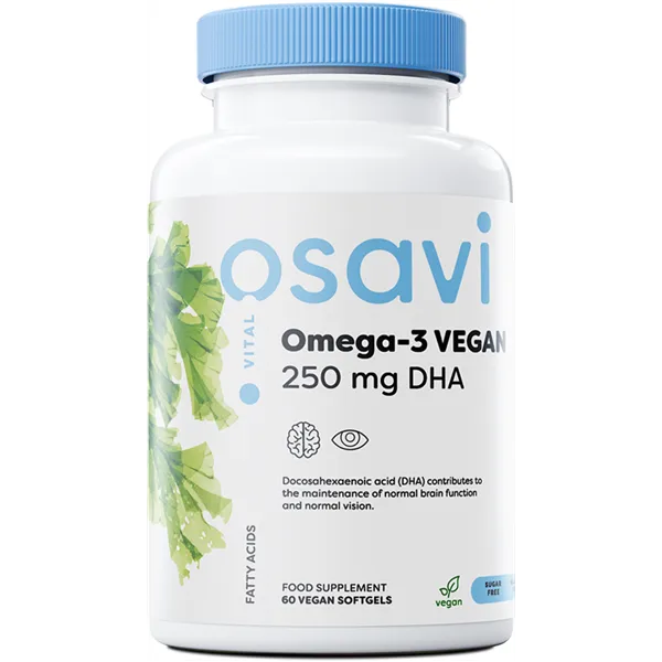 Omega-3 Vegan, 250mg DHA - 60 vegan softgels