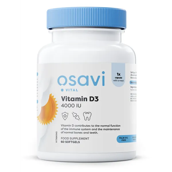 Vitamin D3, 4000IU - 60 softgels