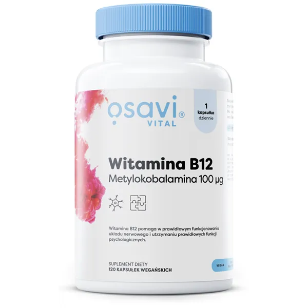 B12-vitamiini metyylikobalamiini, 100mcg - 120 vegaanista kapselia