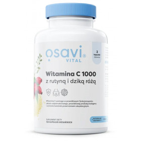 C1000 vitamīns ar rutīnu un mežrozītēm - 120 vegāniskas kapsulas