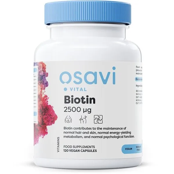 Biotin, 2500mcg - 120 vegan caps