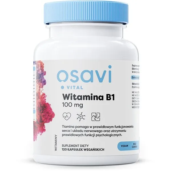  Witamina B1, 100mg - 120 vegānu vāciņi