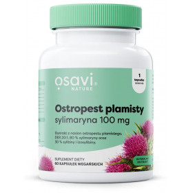 Расторопша пятнистая, силимарин 100 мг - 60 веганских капсул