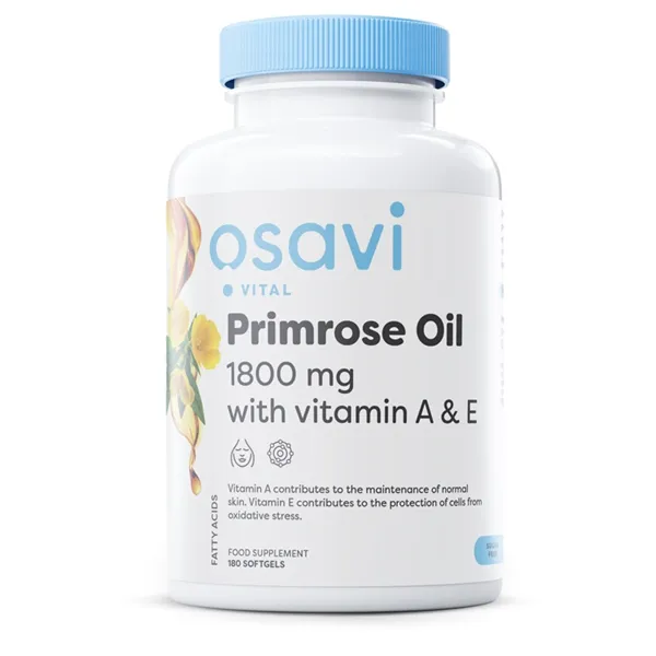 Primrose Oil with Vitamin A & E, 1800mg - 180 softgels