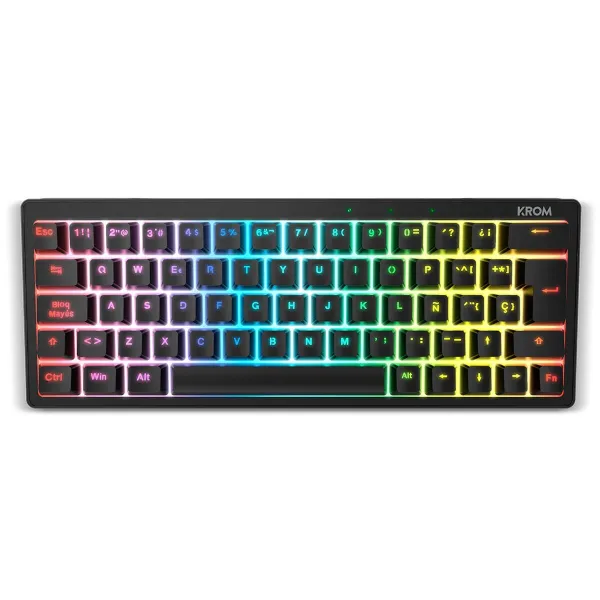 Keyboard Krom Kreator Spanish Qwerty Black Male Mechanic