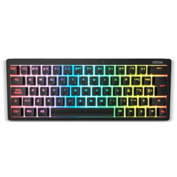 Keyboard Krom Kreator Spanish Qwerty Black Male Mechanic