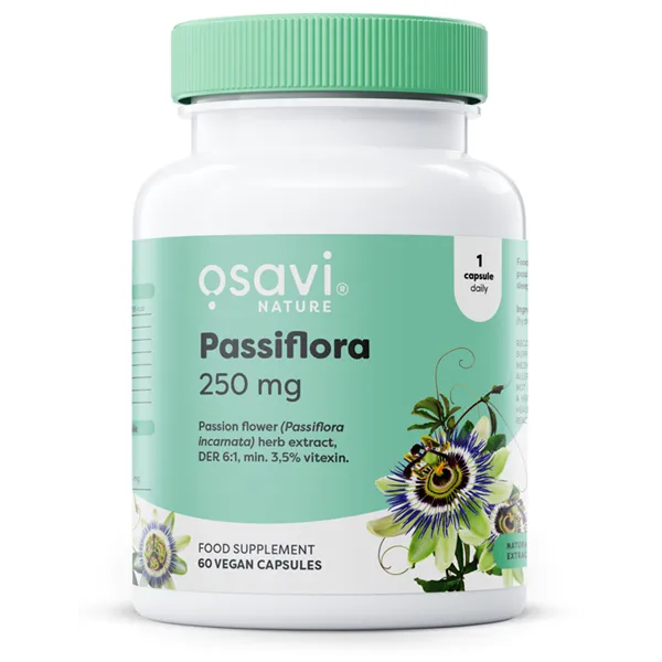 Pasiflora, 250 mg - 60 vegānas kapsulas