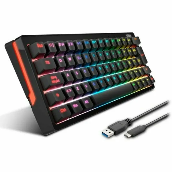 Keyboard Krom Kreator Spanish Qwerty Black Male Mechanic