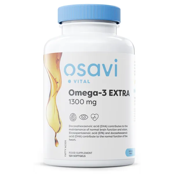 Omega-3 Extra Molecularly Distilled, 1300mg (Lemon) - 120 softgels