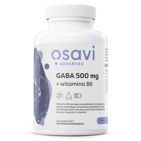 GABA 500mg + Witamina B6 - 120 vcaps