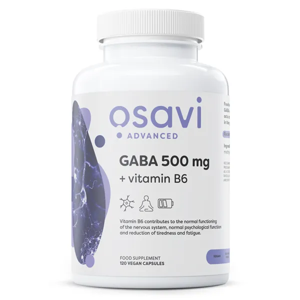 GABA 500mg + Vitamin B6 - 120 vcaps