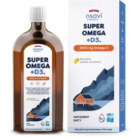 Super Omega + D3 (meri), 2900 mg Omega 3 (sitruuna) - 500 ml.