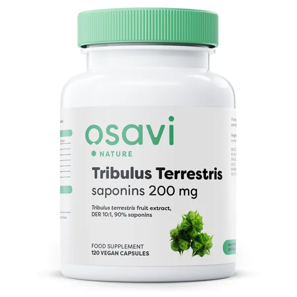 Tribulus Terrestris, saponiinit 200 mg - 120 vegaanista kapselia