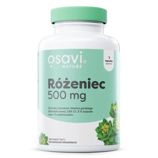 Rhodiola rosea, 500 mg - 120 vegāniskas kapsulas