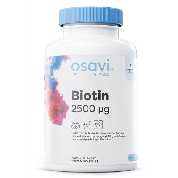 Biotīns, 2500mcg - 180 vegānas kapsulas