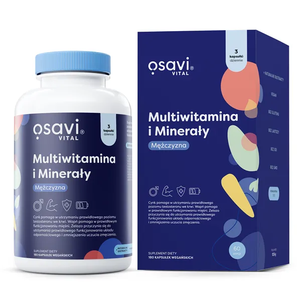 Multiwitamina i Minerały Mężczyzna - 180 vegan caps