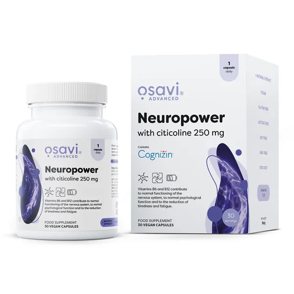 „Neuropower“ su citikolinu, 250 mg – 30 veganiškų kapsulių