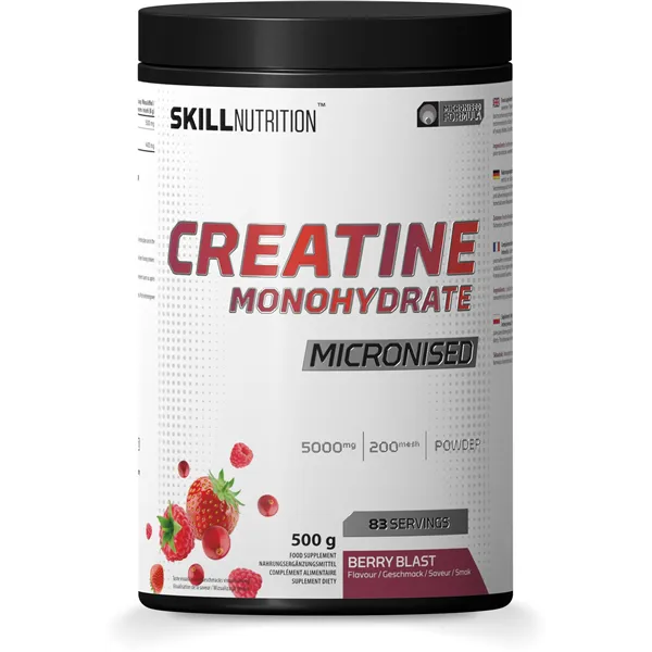 Micronised Creatine Monohydrate Flavoured, Berry Blast - 500g