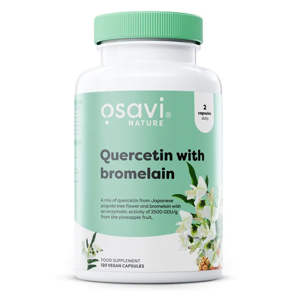 Kvercetīns ar bromelaīnu - 120 vegānas kapsulas