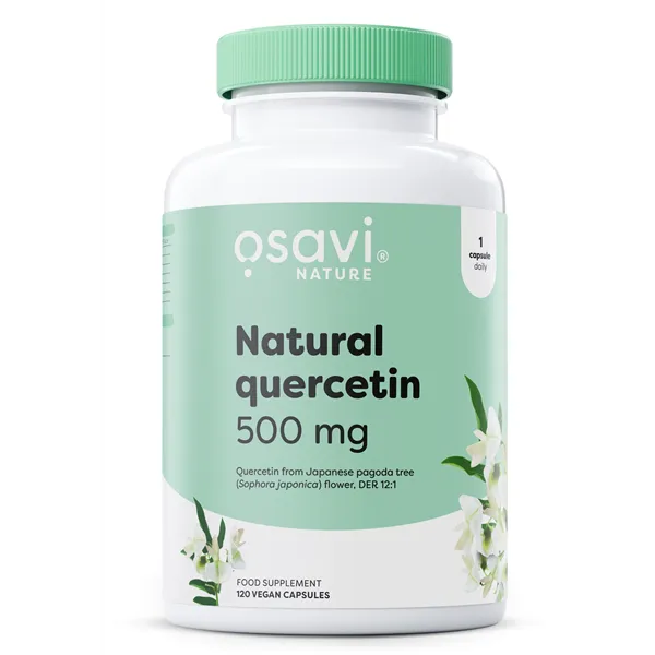 Natūralus kvercetinas, 500 mg – 120 veganiškų kapsulių
