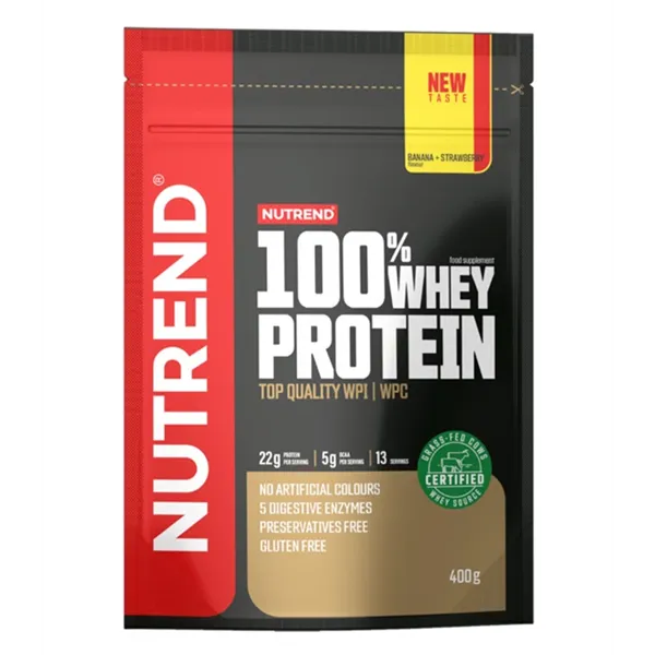 100% Whey Protein, Banana + Strawberry - 400g