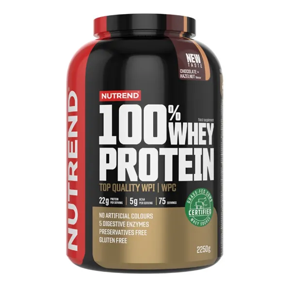 100% sūkalu proteīns, šokolāde un lazdu rieksti - 2250g