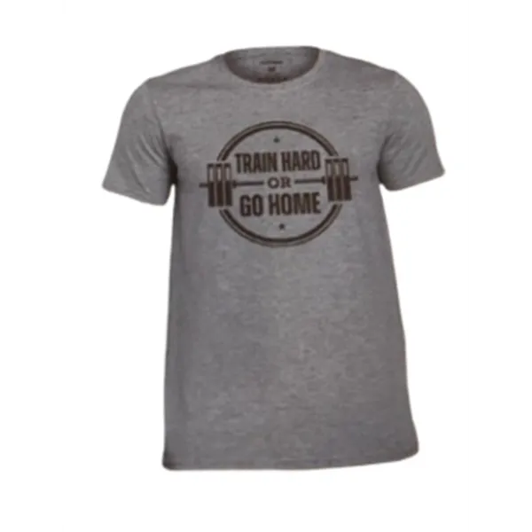 Train Hard Or Go Home -t-paita, harmaa - iso