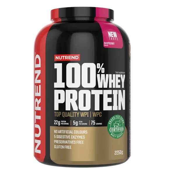 100% Whey Protein, Raspberry - 2250g