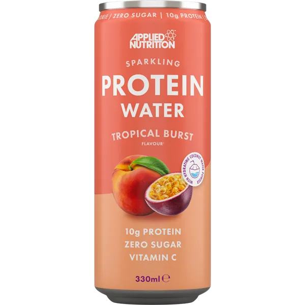 Dzirkstošs proteīna ūdens, tropu eksplozija - 12 x 330 ml.