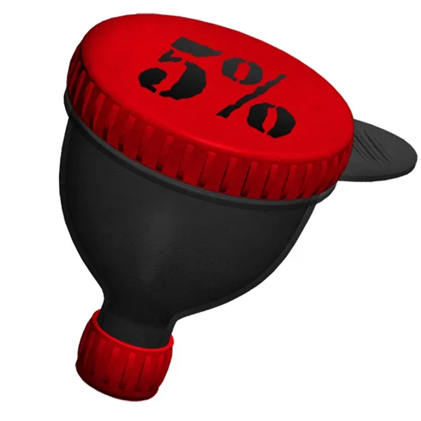 5% Funnel, Black & Red