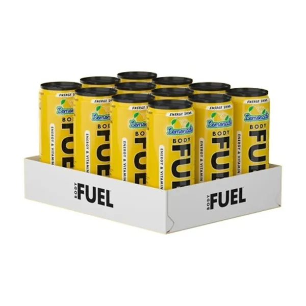 „Bodyfuel“ energijos skardinės, limonadas - 12 x 330 ml.