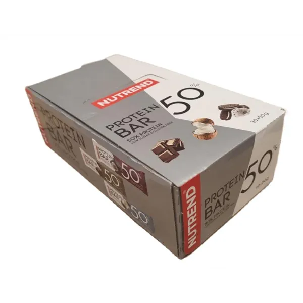 Baltymų batonėlis 50, sausainių ir grietinėlės skonio - 30 x 50 g