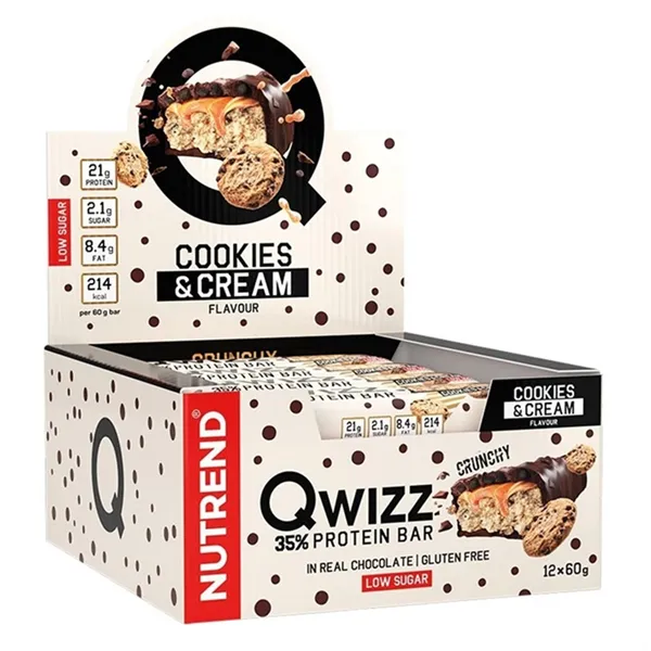 Qwizz 35 % proteiinipatukka, keksit ja kerma - 12 x 60 g