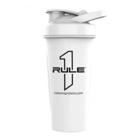 R1 Outlined Logo Shaker Cup, White - 600 ml.