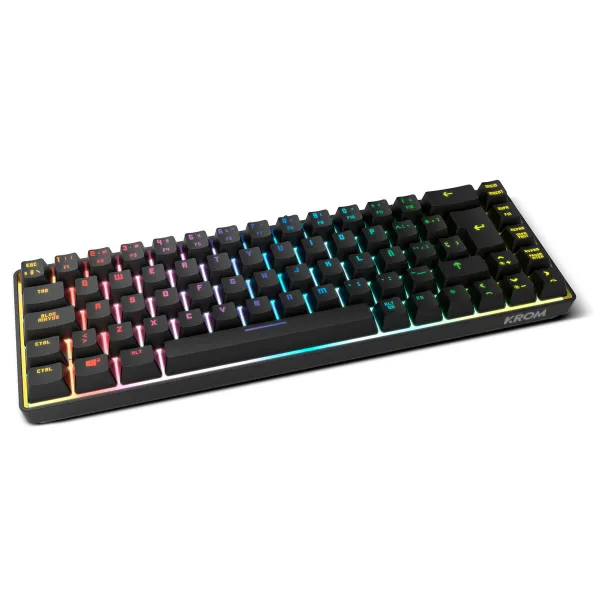 Keyboard with Gaming Mouse Krom NXKROMKALISTASP Spanish Qwerty Black