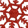 Christmas ornaments snowflakes Springos CA1200 red, glitter, 3 pcs, 12 cm