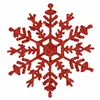 Christmas ornaments snowflakes Springos CA1200 red, glitter, 3 pcs, 12 cm