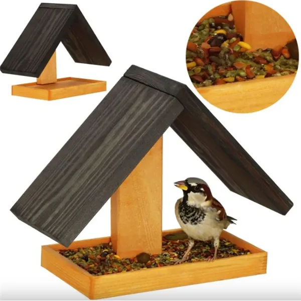 Bird feeder Springos KAR002 "S" graphite