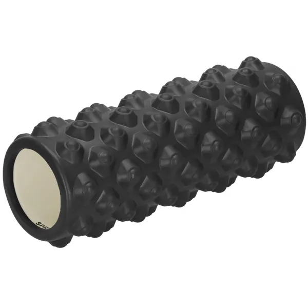 Валик для массажа с выступами Springos FR0023 33x10,5 см ролик, черный