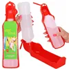 Water bottle for dogs and cats with a drinker, travel Springos PA0296 500 ml red bottle