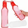 Suņu un kaķu ūdens pudele ar dzirdināšanas trauku, tūrisma Springos PA0296 500 ml sarkanais bidons