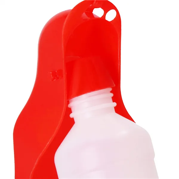 Šuns ir katės vandens butelis su girdykla, turistinis Springos PA0296 500 ml raudonas bidonas
