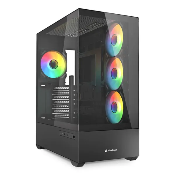 ATX Semi-tower Korpus Sharkoon AK6 RGB Must