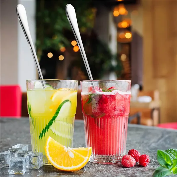 Latte and dessert spoons Springos HA7498, set of 6 pcs, stainless steel, 19.7 cm, silver